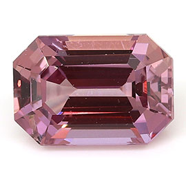 0.89 ct Emerald Cut Pink Sapphire : Rich Pink