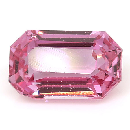 0.85 ct Emerald Cut Pink Sapphire : Royal Pink