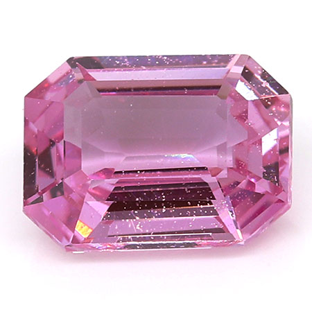 0.80 ct Emerald Cut Pink Sapphire : Royal Pink