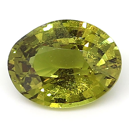 1.26 ct Brownish Green Oval Natural Green Sapphire