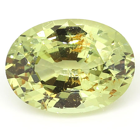 1.28 ct Oval Green Sapphire : Yellowish Green