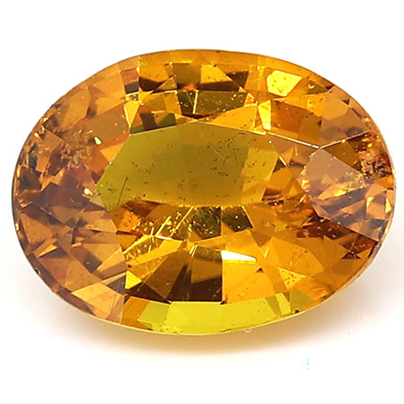 1.27 ct Oval Yellow Sapphire : Rich Orange