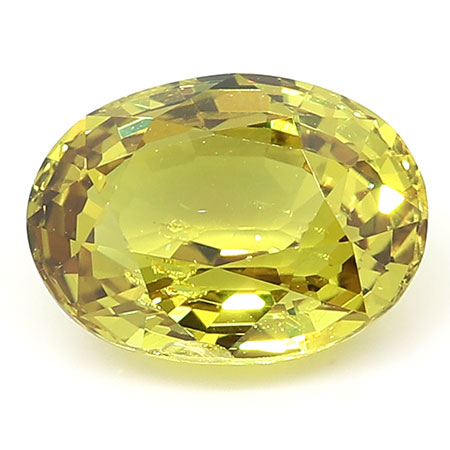 1.42 ct Olive Green Oval Natural Green Sapphire