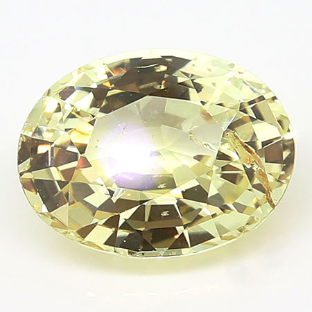 1.48 ct Oval Yellow Sapphire : Light Yellow