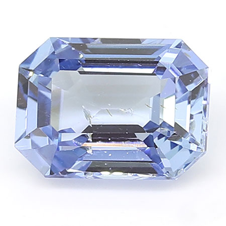 0.85 ct Emerald Cut Blue Sapphire : Fine Blue