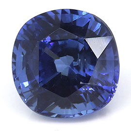 0.64 ct Rich Blue Cushion Cut Natural Blue Sapphire