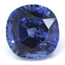 0.64 ct Cushion Cut Blue Sapphire : Rich Blue