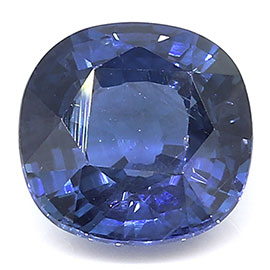 0.66 ct Cushion Cut Blue Sapphire : Rich Blue