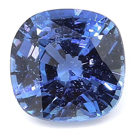 0.72 ct Cushion Cut Blue Sapphire : Rich Blue