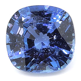 0.72 ct Rich Blue Cushion Cut Natural Blue Sapphire