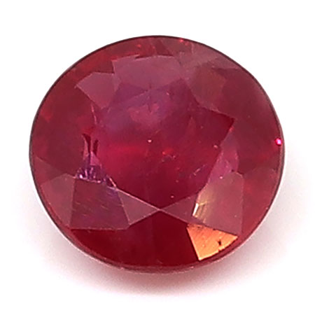 0.56 ct Round Ruby : Rich Red