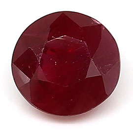 0.57 ct Round Ruby : Rich Pigeon Blood Red