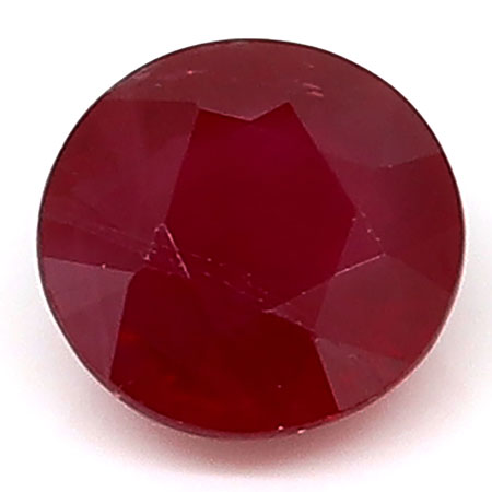 0.72 ct Fine Red Round Natural Ruby