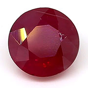 0.80 ct Pinkish Red Round Ruby