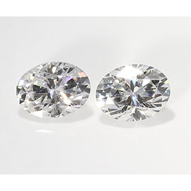 2.53 cttw Pair of Oval Moissanites : White