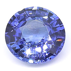 0.83 ct Round Blue Sapphire : Rich Blue
