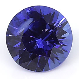 0.37 ct Round Blue Sapphire : Darkish Blue