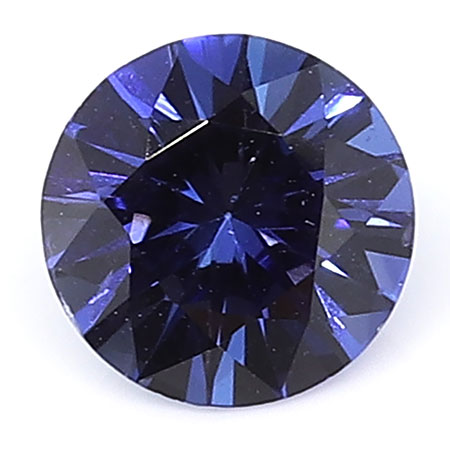 0.37 ct Round Blue Sapphire : Darkish Blue