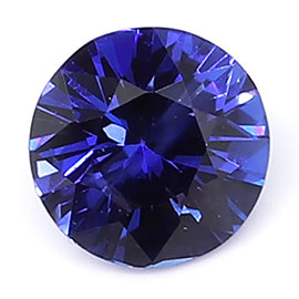 0.34 ct Round Blue Sapphire : Darkish Blue