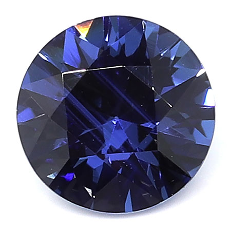 0.75 ct Darkish Blue Round Natural Blue Sapphire