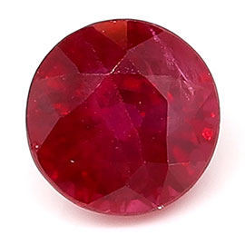 0.66 ct Round Ruby : Rich Pigeon Blood Red