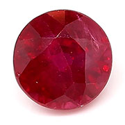 0.66 ct Rich Pigeon Blood Red Round Ruby