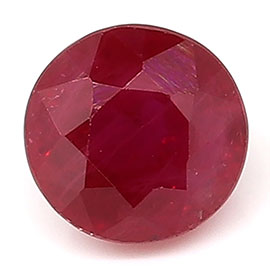 0.72 ct Round Ruby : Rich Red