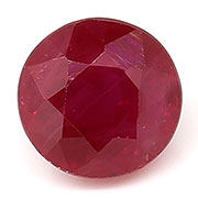 0.72 ct Rich Red Round Ruby