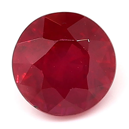 0.71 ct Round Ruby : Pigeon Blood Red