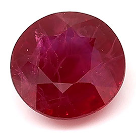 0.56 ct Round Ruby : Fiery Red