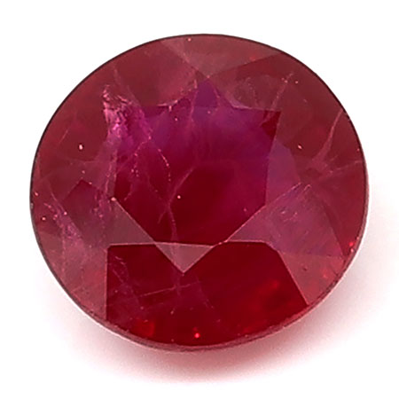 0.56 ct Fiery Red Round Natural Ruby