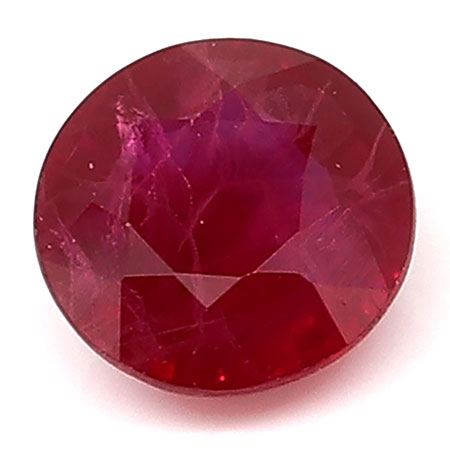 0.56 ct Round Ruby : Fiery Red