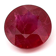0.56 ct Fiery Red Round Ruby
