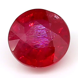 0.69 ct Round Ruby : Rich Pigeon Blood Red