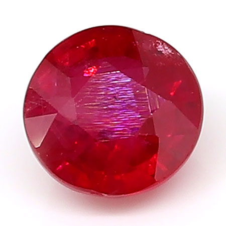 0.69 ct Round Ruby : Rich Pigeon Blood Red