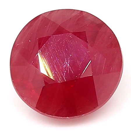 0.83 ct Round Ruby : Darkish Red