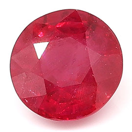 0.79 ct Round Ruby : Rich Pigeon Blood Red