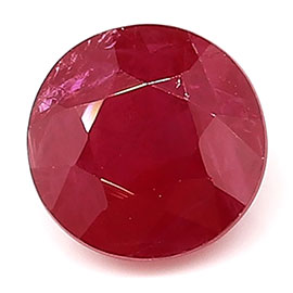 0.75 ct Round Ruby : Rich Red