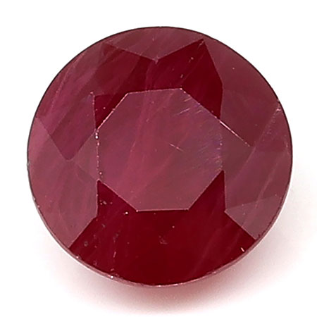 0.91 ct Round Ruby : Darkish Red