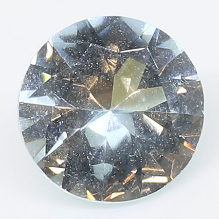0.69 ct Round Aquamarine : Rich Blue