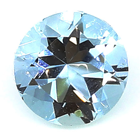 0.38 ct Round Aquamarine : Rich Blue