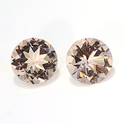 2.10 cttw Light Pink Pair of Round Morganites