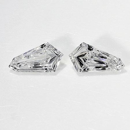 0.27 cttw Pair of Kite Diamonds : D / VS1