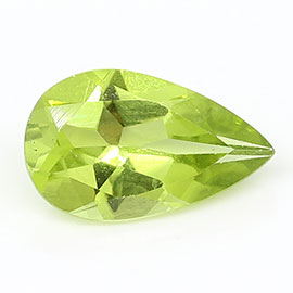 0.78 ct Pear Shape Peridot : Fine Olive Green