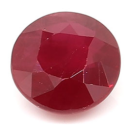 0.51 ct Round Ruby : Darkish Red
