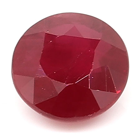 0.51 ct Round Ruby : Darkish Red