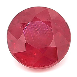 0.64 ct Round Ruby : Rich Red