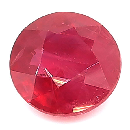 0.52 ct Round Ruby : Fiery Red