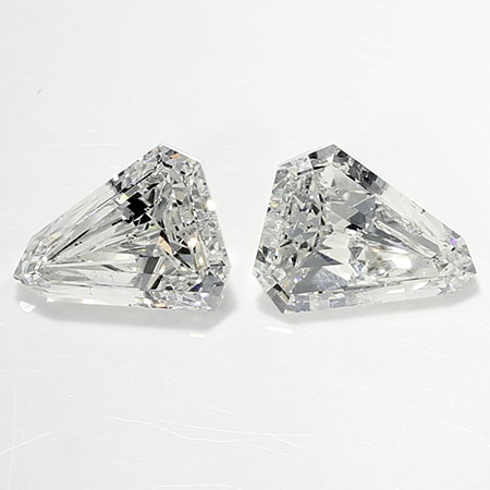 1.27 cttw Pair of Bullets Natural Diamonds : H / SI1