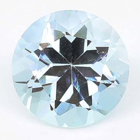 0.74 ct Round Aquamarine : Fine Blue